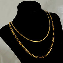 Load image into Gallery viewer, Flat Snake Chain Necklace - 18"