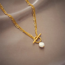 Load image into Gallery viewer, Louise Pearl Chain Necklace