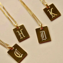 Load image into Gallery viewer, Initial Tag Chain Necklace