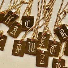 Load image into Gallery viewer, Initial Tag Chain Necklace