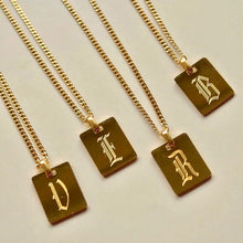 Load image into Gallery viewer, Initial Tag Chain Necklace