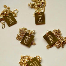 Load image into Gallery viewer, Initial Tag Chain Necklace