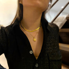 Load image into Gallery viewer, Flat Snake Necklace 16" - Gold