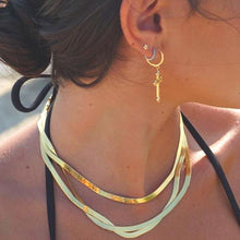 Load image into Gallery viewer, Flat Snake Chain Necklace - 20"