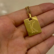 Load image into Gallery viewer, Initial Tag Chain Necklace