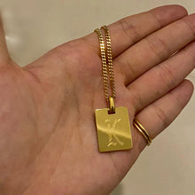 Load image into Gallery viewer, Initial Tag Chain Necklace