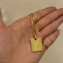 Load image into Gallery viewer, Initial Tag Chain Necklace