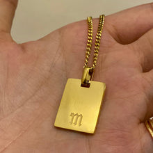 Load image into Gallery viewer, Initial Tag Chain Necklace