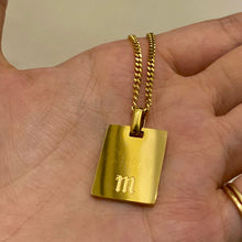 Load image into Gallery viewer, Initial Tag Chain Necklace