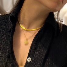 Load image into Gallery viewer, Flat Snake Necklace 16" - Gold