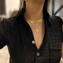 Load image into Gallery viewer, Flat Snake Necklace 16" - Gold