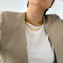Load image into Gallery viewer, Flat Snake Chain Necklace - 20"