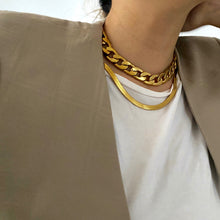 Load image into Gallery viewer, Flat Snake Chain Necklace - 20"