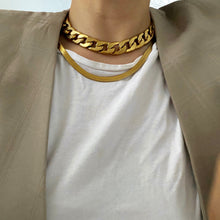 Load image into Gallery viewer, Flat Snake Chain Necklace - 20"