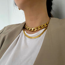 Load image into Gallery viewer, Flat Snake Chain Necklace - 20"