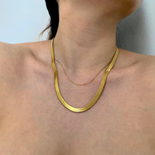 Load image into Gallery viewer, Flat Snake Chain Necklace - 20"