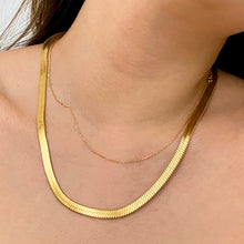 Load image into Gallery viewer, Flat Snake Chain Necklace - 20"