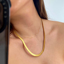 Load image into Gallery viewer, Flat Snake Chain Necklace - 20"