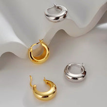 Load image into Gallery viewer, Tiny Vero Hoop Earrings S925