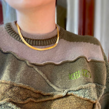 Load image into Gallery viewer, Flat Snake Necklace 16" - Gold