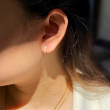 Load image into Gallery viewer, Basic Diamond Hoop Earrings