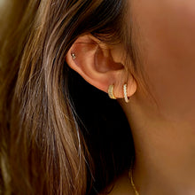 Load image into Gallery viewer, Basic Diamond Hoop Earrings