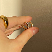 Load image into Gallery viewer, Basic Diamond Hoop Earrings