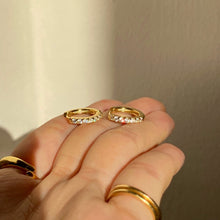 Load image into Gallery viewer, Basic Diamond Hoop Earrings