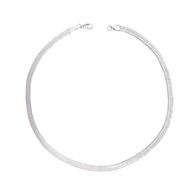 Load image into Gallery viewer, Flat Snake Necklace 16" - Silver