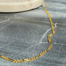 Load image into Gallery viewer, 18K GOLD Dainty Figaro Necklace - 16"/18”/20”