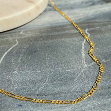 Load image into Gallery viewer, 18K GOLD Dainty Figaro Necklace - 16"/18”/20”