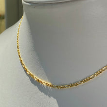 Load image into Gallery viewer, 18K GOLD Dainty Figaro Necklace - 16"/18”/20”