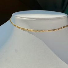 Load image into Gallery viewer, 18K GOLD Dainty Figaro Necklace - 16"/18”/20”