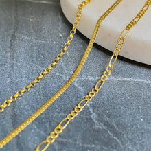 Load image into Gallery viewer, 18K GOLD Dainty Figaro Necklace - 16"/18”/20”