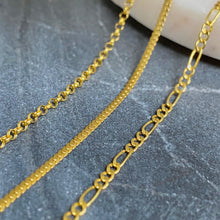 Load image into Gallery viewer, 18K GOLD Dainty Figaro Necklace - 16"/18”/20”