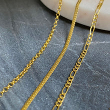 Load image into Gallery viewer, 18K GOLD Dainty Figaro Necklace - 16"/18”/20”