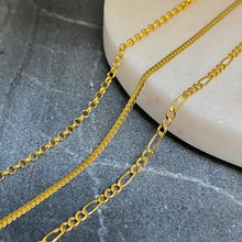 Load image into Gallery viewer, 18K GOLD Dainty Figaro Necklace - 16"/18”/20”