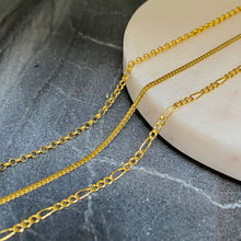 Load image into Gallery viewer, 18K GOLD Dainty Figaro Necklace - 16"/18”/20”