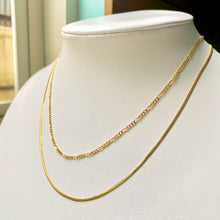 Load image into Gallery viewer, 18K GOLD Dainty Figaro Necklace - 16"/18”/20”