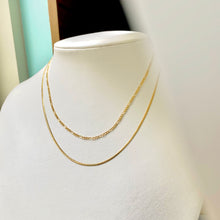 Load image into Gallery viewer, 18K GOLD Dainty Figaro Necklace - 16"/18”/20”