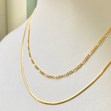 Load image into Gallery viewer, 18K GOLD Dainty Figaro Necklace - 16"/18”/20”