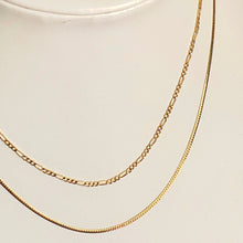 Load image into Gallery viewer, 18K GOLD Dainty Figaro Necklace - 16"/18”/20”