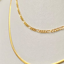 Load image into Gallery viewer, 18K GOLD Dainty Figaro Necklace - 16"/18”/20”