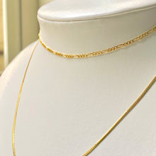 Load image into Gallery viewer, 18K GOLD Dainty Figaro Necklace - 16"/18”/20”