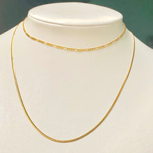 Load image into Gallery viewer, 18K GOLD Dainty Figaro Necklace - 16"/18”/20”