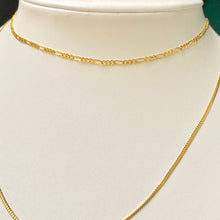 Load image into Gallery viewer, 18K GOLD Dainty Figaro Necklace - 16"/18”/20”