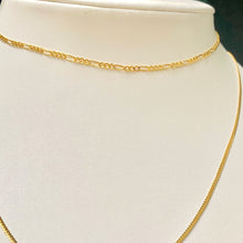 Load image into Gallery viewer, 18K GOLD Dainty Figaro Necklace - 16"/18”/20”