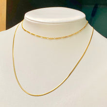 Load image into Gallery viewer, 18K GOLD Dainty Figaro Necklace - 16"/18”/20”