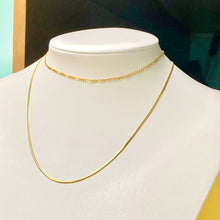 Load image into Gallery viewer, 18K GOLD Dainty Figaro Necklace - 16"/18”/20”