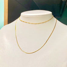 Load image into Gallery viewer, 18K GOLD Dainty Figaro Necklace - 16"/18”/20”